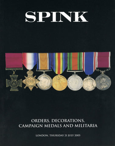 Orders, Decorations, Campaign Medals and Militaria - Thursday 21 July 2005 - Spink London